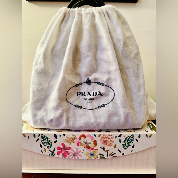 Prada 2-Way Saffiano Leather Black with Pink Interior Accordion Bag - Picture 15 of 15